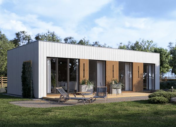 Houten prefab woning BELLA 2 PV (Geïsoleerd, Bbl), 60 m² avp.ui.product_images.thumbnail 1