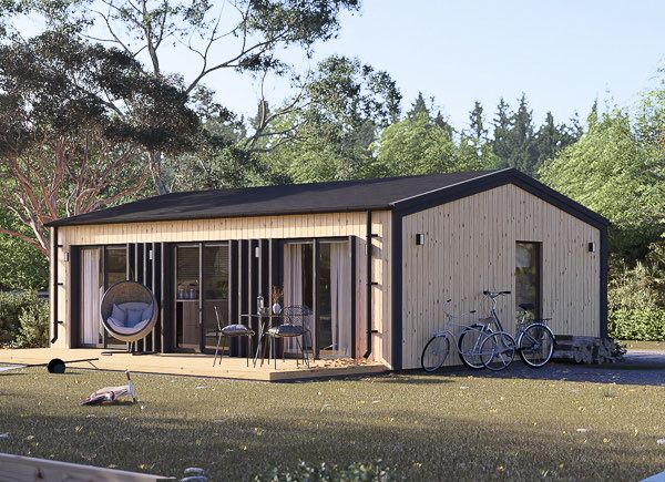 Houten huis ANGELA (Geïsoleerd, 44 mm + gevelbekleding), 43 m² avp.ui.product_images.thumbnail 1