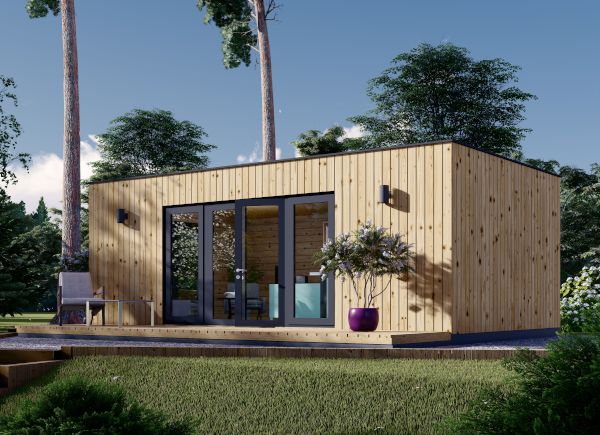 Tuinkantoor PREMIUM (34 mm + gevelbekleding), 7x4 m, 28 m² avp.ui.product_images.thumbnail 1
