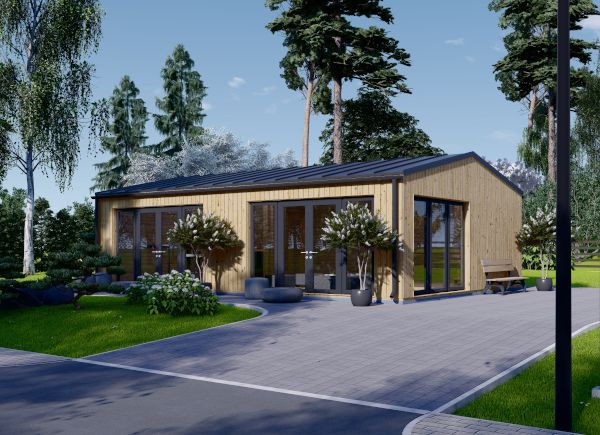 Prefab houten tuinhuis MARINA Modern (Geïsoleerd PLUS, 34 mm + gevelbekleding), 8x6 m, 48 m² avp.ui.product_images.thumbnail 1