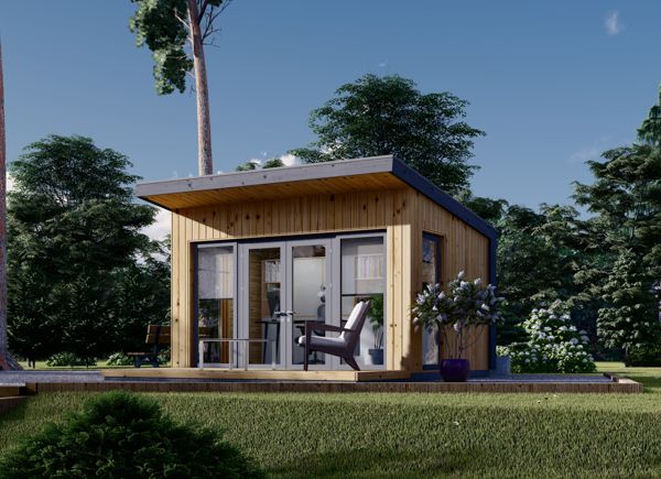 Prefab houten tuinhuis EVELIN (34 mm + gevelbekleding), 4x3 m, 12 m² avp.ui.product_images.thumbnail 1