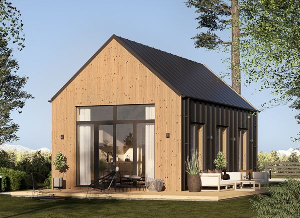 Houten prefab woning MILANA PV (Geïsoleerd, Bbl), 41 m² avp.ui.product_images.thumbnail 1