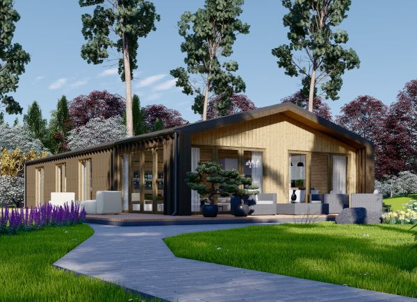 Houten huis ROBERTA (Geïsoleerd, 44 mm + gevelbekleding), 96 m² avp.ui.product_images.thumbnail 1