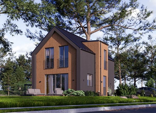 Houten prefab woning ASTRID BBL PV (Geïsoleerd, Bbl), 83 m² avp.ui.product_images.thumbnail 1