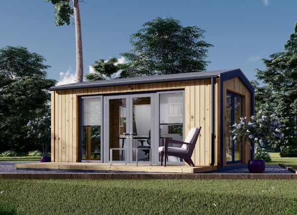 Prefab houten tuinhuis EMMY S (Geïsoleerd, 34 mm + gevelbekleding), 5x3 m, 15 m² avp.ui.product_images.thumbnail 1