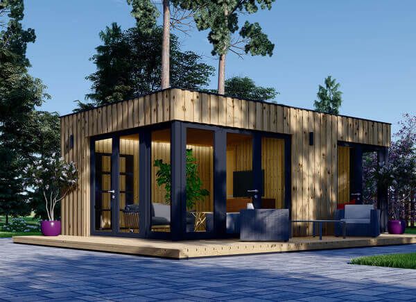 Prefab houten tuinhuis PREMIUM (Geïsoleerd PLUS, SIP panelen), 7,5x4 m, 30 m² avp.ui.product_images.thumbnail 1