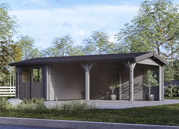 Houten carport 4x5 m met berging 4x2,5 m avp.ui.product_images.thumbnail 1