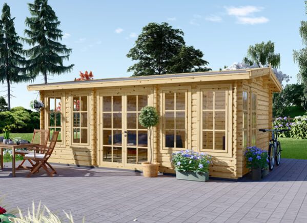 Tuinhuis blokhut DEVON (44 mm), 6x4 m, 24 m² avp.ui.product_images.thumbnail 1