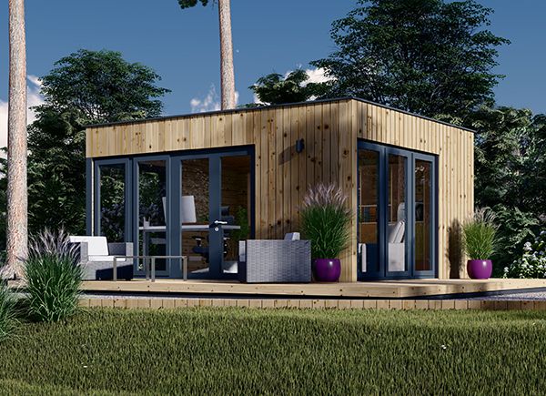 Tuinkantoor PREMIUM (34 mm + gevelbekleding), 5x4 m, 20 m² avp.ui.product_images.thumbnail 1