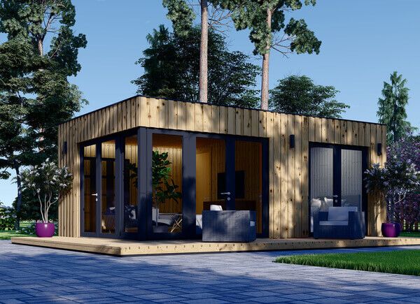 Prefab houten tuinhuis PREMIUM (Geïsoleerd PLUS, SIP panelen), 6,5x4,5 m, 30 m² avp.ui.product_images.thumbnail 1
