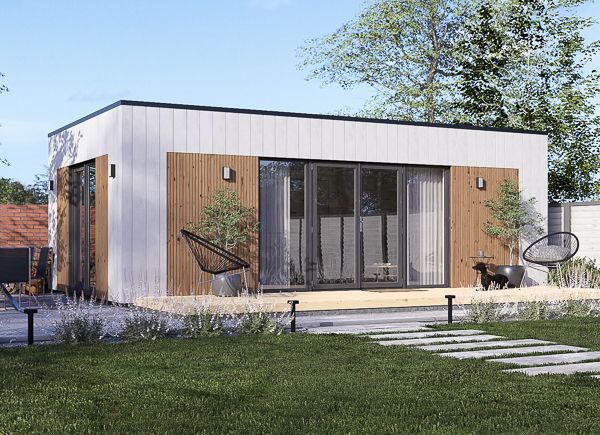 Tuinkantoor PREMIUM (34 mm + gevelbekleding), 7x4 m, 25 m² avp.ui.product_images.thumbnail 1