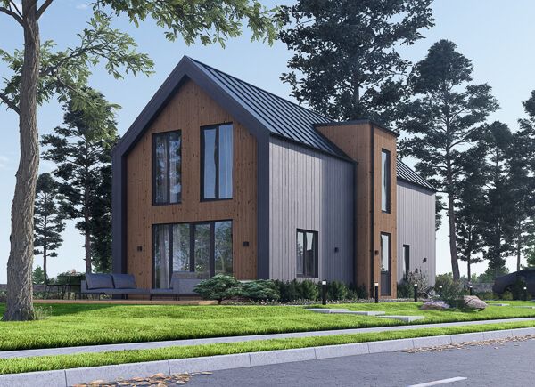 Houten prefab woning INGRID PV (Geïsoleerd, Bbl), 137 m² avp.ui.product_images.thumbnail 1