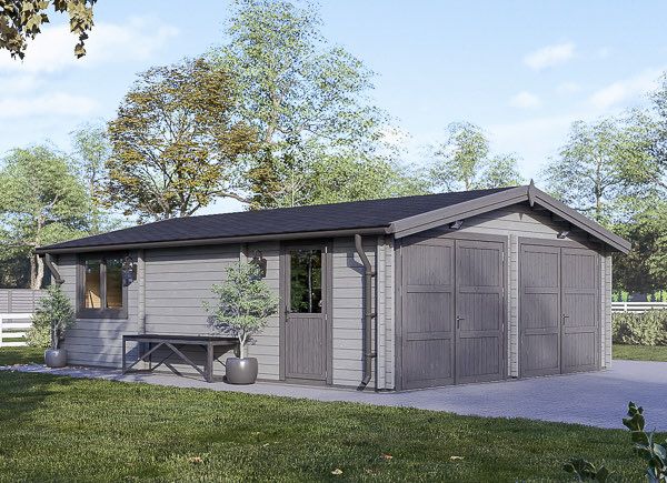 Dubbele houten garage CLASSIC DUO (44 mm), 6x8 m, 48 m² avp.ui.product_images.thumbnail 1