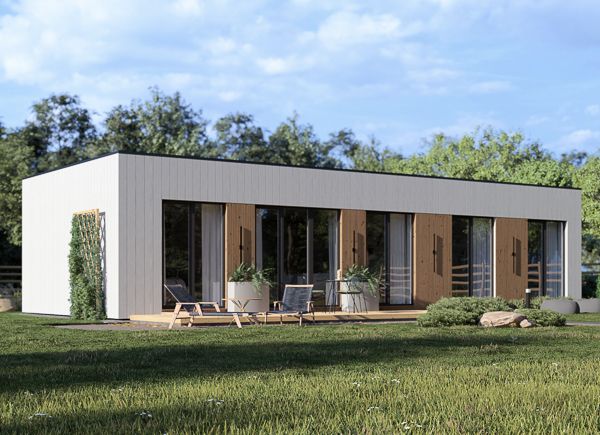 Houten prefab woning BELLA 3 PV (Geïsoleerd, Bbl), 75 m² avp.ui.product_images.thumbnail 1