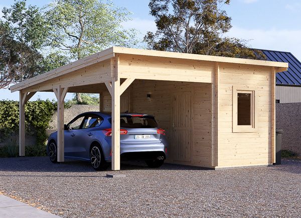 Houten carport MODERN met berging, 5.95x5 m avp.ui.product_images.thumbnail 1