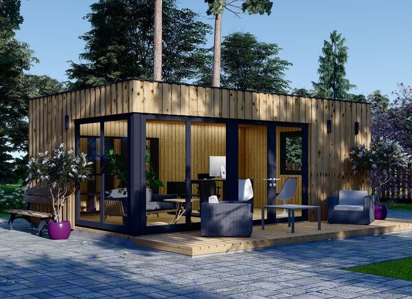 Tuinkantoor PREMIUM (Geïsoleerd PLUS, SIP Panelen), 6x4 m, 24 m² avp.ui.product_images.thumbnail 1