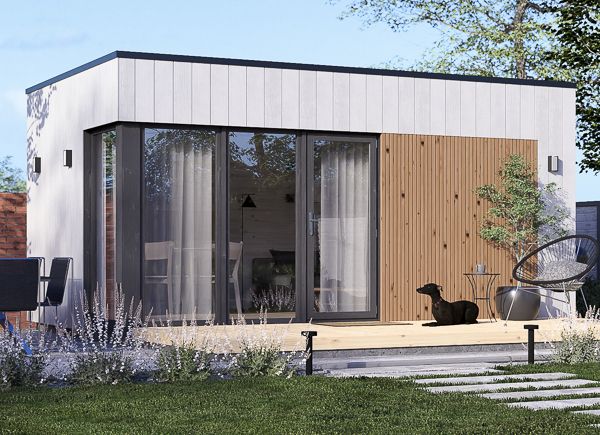 Tuinkantoor PREMIUM (34 mm + gevelbekleding), 5x3 m, 13 m² avp.ui.product_images.thumbnail 1