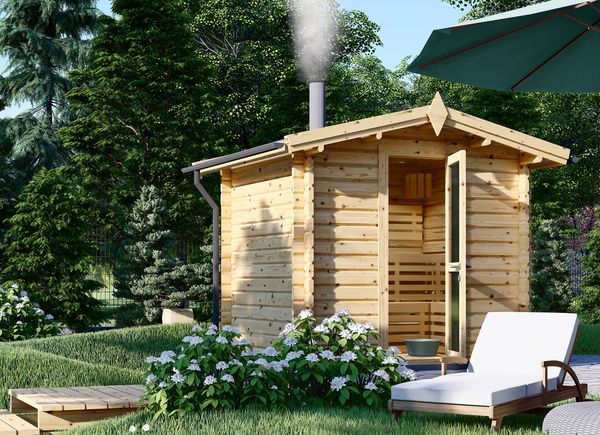 Buitensauna ELDA (44 mm), 2,5 x 2 m, 5 m² avp.ui.product_images.thumbnail 1