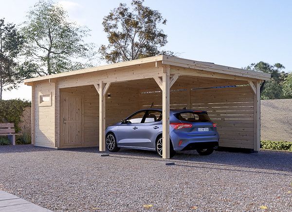 Houten carport MODERN met berging, 8x4 m avp.ui.product_images.thumbnail 1