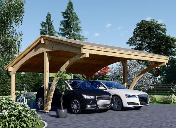 Dubbele houten carport CORA DUO 5,9x5,9 m avp.ui.product_images.thumbnail 1