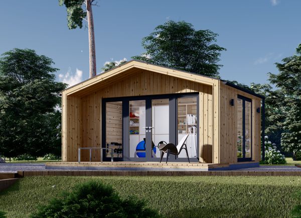 Prefab houten tuinhuis PIA (34 mm + gevelbekleding), 5x3 m, 15 m² avp.ui.product_images.thumbnail 1