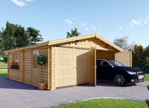 Dubbele houten garage CLASSIC DUO (44 mm), 6x6 m, 36 m² avp.ui.product_images.thumbnail 1