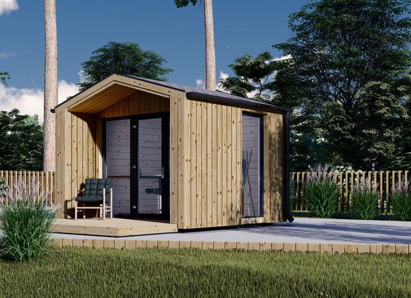 Tuinkantoor PIA (34 mm + gevelbekleding), 3x2 m, 6 m² avp.ui.product_images.thumbnail 1