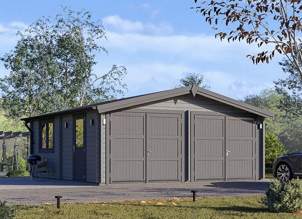 Dubbele houten garage CLASSIC DUO (44 mm), 6x6 m, 36 m² avp.ui.product_images.thumbnail 1