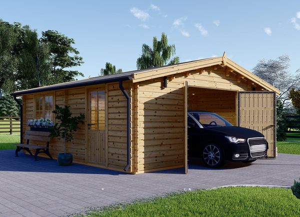 Houten garage CLASSIC (44 mm), 6x6 m, 36 m² avp.ui.product_images.thumbnail 1