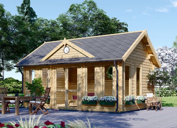 Tuinhuis blokhut CLOCKHOUSE (34 mm), 5,5x4 m, 22 m² avp.ui.product_images.thumbnail 1