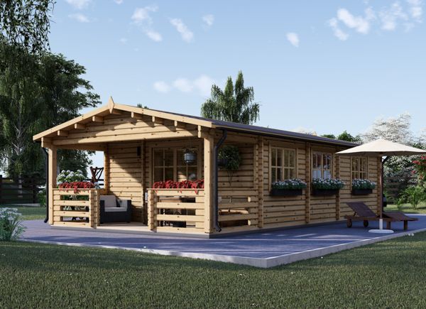 Houten huis HYMER (44 mm), 42 m² met 10 m² veranda avp.ui.product_images.thumbnail 1