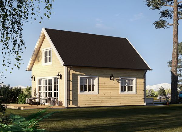 Houten huis KARINA (Geïsoleerd, 34 mm + gevelbekleding), 46 m² avp.ui.product_images.thumbnail 1