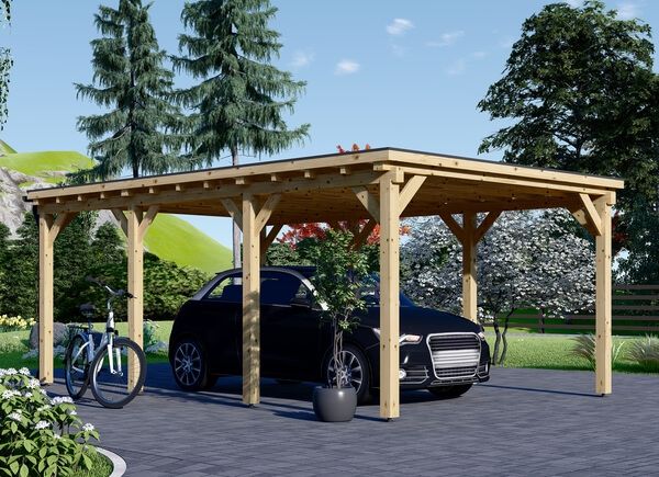 Houten carport MODERN, 3x6 m avp.ui.product_images.thumbnail 1