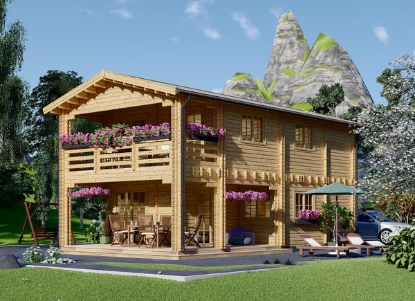 Houten huis TOULOUSE (Geïsoleerd PLUS, 44+44 mm), 100 m² avp.ui.product_images.thumbnail 1