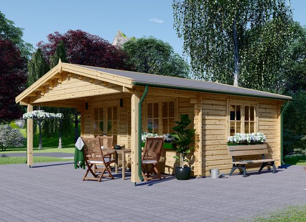 Tuinhuis blokhut CAMILA (44 mm), 6x6 m, 36 m² avp.ui.product_images.thumbnail 1
