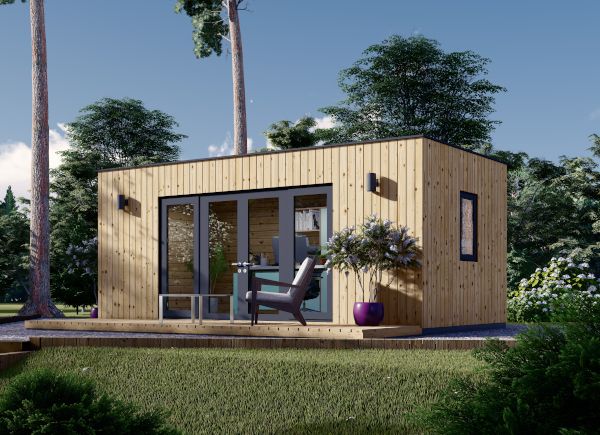 Tuinkantoor PREMIUM (34 mm + gevelbekleding), 6x3 m, 18 m² avp.ui.product_images.thumbnail 1