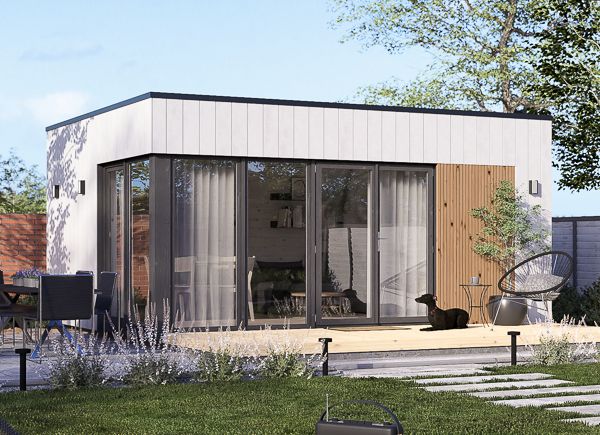 Tuinkantoor PREMIUM (34 mm + gevelbekleding), 5x4 m, 18 m² avp.ui.product_images.thumbnail 1
