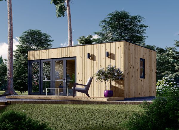 Tuinkantoor PREMIUM (34 mm + gevelbekleding), 6x4 m, 24 m² avp.ui.product_images.thumbnail 1