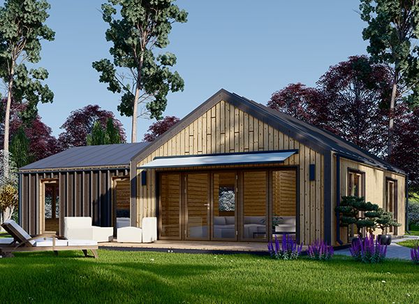 Houten huis VALERI (44 mm + gevelbekleding), 80 m² avp.ui.product_images.thumbnail 1