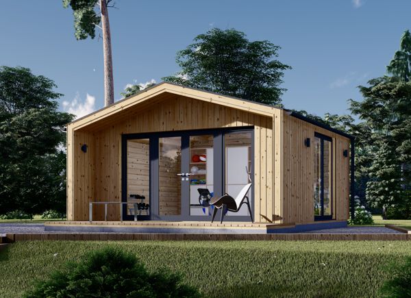 Prefab houten tuinhuis PIA (34 mm + gevelbekleding), 5x4 m, 20 m² avp.ui.product_images.thumbnail 1
