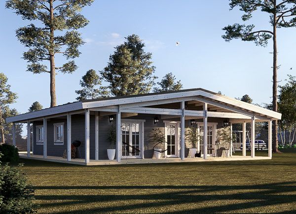 Houten huis CARLOTA S PLUS (Geïsoleerd, 58 mm + gevelbekleding), 90 m² avp.ui.product_images.thumbnail 1