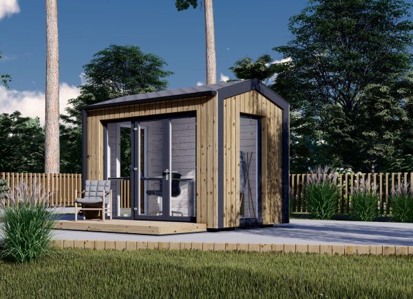 Tuinkantoor EMMY (34 mm + gevelbekleding), 3x2 m, 6 m² avp.ui.product_images.thumbnail 1