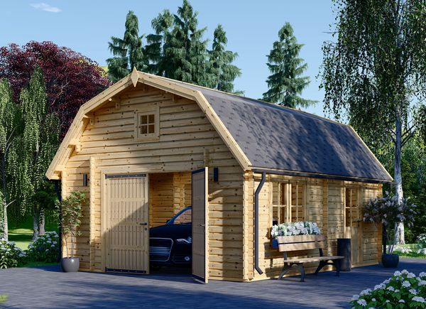 Houten garage MISSISSIPPI (44 mm), 5x6 m, 30 m² avp.ui.product_images.thumbnail 1