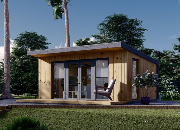 Prefab houten tuinhuis EVELIN (34 mm + gevelbekleding), 5x4 m, 20 m² avp.ui.product_images.thumbnail 1