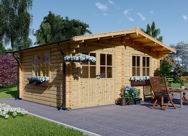 Tuinhuis blokhut LILLE (34 mm), 4x5 m, 20 m² avp.ui.product_images.thumbnail 1