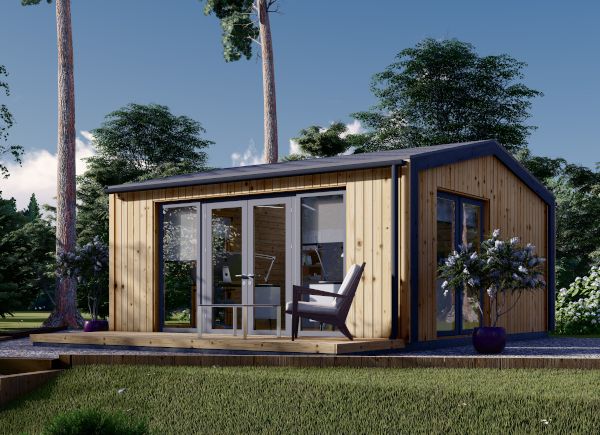 Prefab houten tuinhuis EMMY (34 mm + gevelbekleding), 5x5 m, 25 m² avp.ui.product_images.thumbnail 1