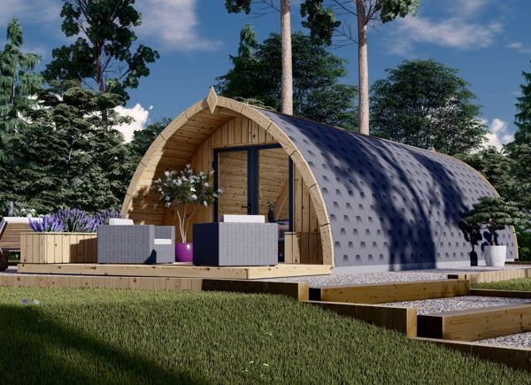 Tuinhuis - camping pod BRETA met twin slaapkamer (44 mm), 4x8 m, 32 m² avp.ui.product_images.thumbnail 1