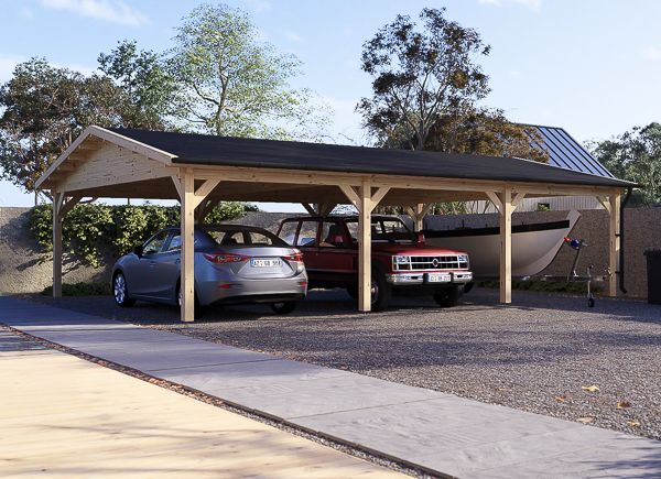 Houten carport CLASSIC TRIO, 5.95x8.95 m avp.ui.product_images.thumbnail 1