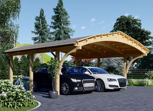 Dubbele houten carport BETSY DUO 6,2x6 m avp.ui.product_images.thumbnail 1
