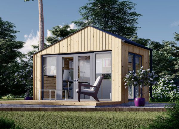 Prefab houten tuinhuis TONIA (34 mm + gevelbekleding), 4x3 m, 12 m² avp.ui.product_images.thumbnail 1